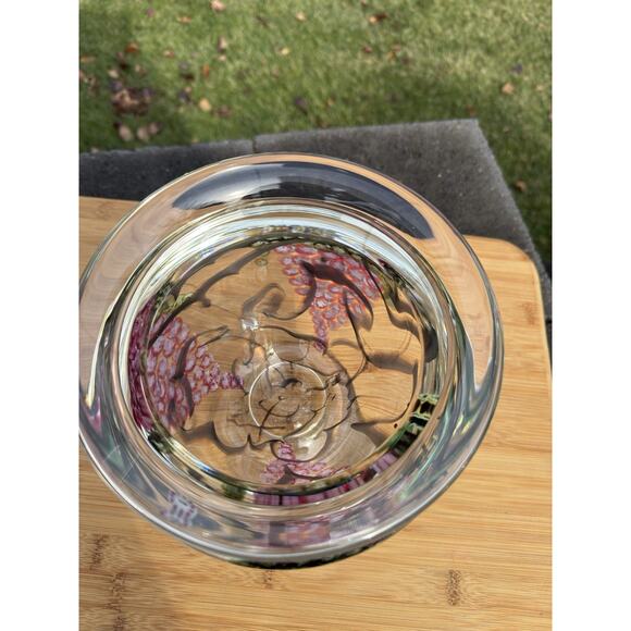 Vandermark Merritt Floral Art Crystal Bowl Signed Limited Edition #142/200 - Picture 6 of 14